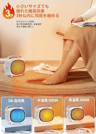 Amazon | 【令和6年版】Aesval 小型省エネセラミックヒーター 900W